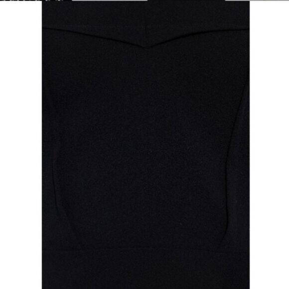 Alexander McQueen Women's Black Wool Crepe Midi Dress Size 42 - Picture 4 of 16